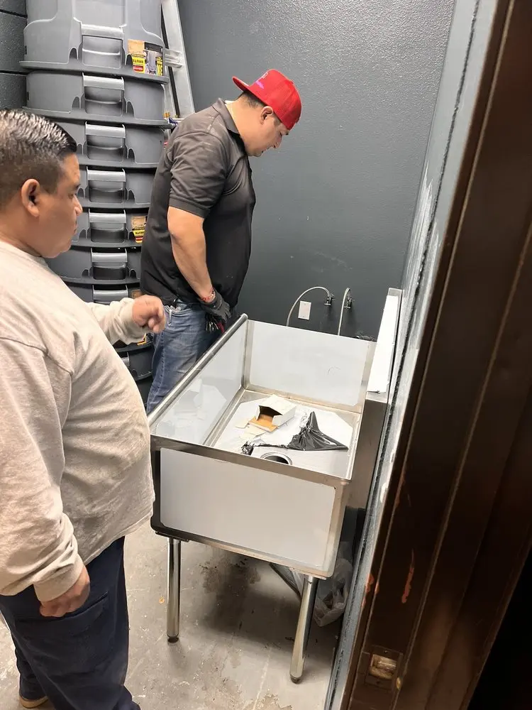 Commercial plumbing and sink installation in Pearl